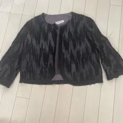 ブラック ノーカラージャケット