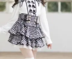 はしごリボンギンガムティアードスカパン　リズリサ