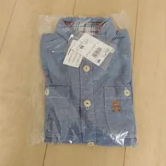 新品未使用　ミキハウス　長袖シャツ 120cm デニムブルー