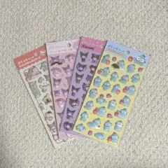 ぷくっとシール サンリオキャラクターズ ハンギョドン マイメロ クロミ 4枚