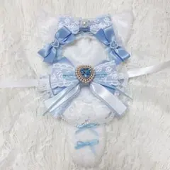 ぬい服 着ぐるみ ちびぐるみ 11cm ねこ 水色 ブルー