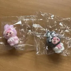 ウサギコスチュームのマスコット 2色セット