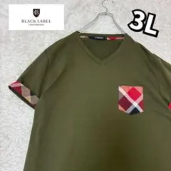 ブラックレーベルクレストブリッジ3L Tシャツ大きいサイズ　リネン混　ポケットのサムネイル