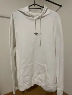 agnis b. ロゴパーカー XL ホワイト フード アニエスベー