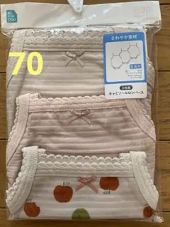 ノースリーブロンパース　3枚組　りんご　70のサムネイル