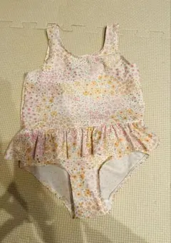 H&M花柄ワンピースフリル水着 85/90