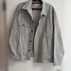 ストライプ カバーオール レディース