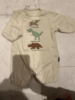 恐竜プリント長袖カバーオール50-60cm