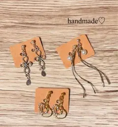ノンホールピアス　ハンドメイド 可愛い♡