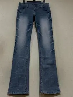 トルネードマート ブーツカットストレッチデニムパンツ 未裾直