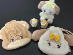 【新品未使用】mikko 巾着袋　キーホルダー　スフレ　ラテ