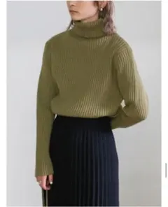 selectmoca セレクトモカ　タートルネックリブニット
