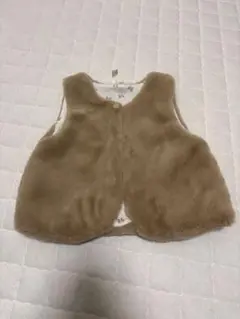Samansa Mos2 キッズ　ベスト S ベージュ　ファーベスト