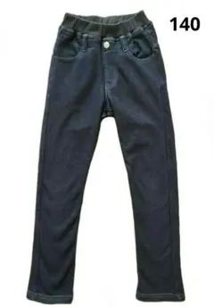 MILD CLUB ロングパンツ 長ズボン ネイビー 暖パン 裏起毛 140cm