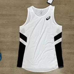 ASICS ランニングシャツ XL ホワイト 女子