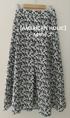 【AMERICAN HOLIC】 フラワープリント フレアスカート Mサイズ