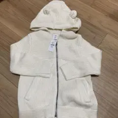 新品 baby GAP フード付きニットジャケット 105cm
