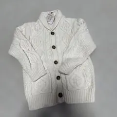 プティマイン ケーブルニット カーディガン Mサイズ