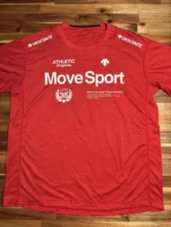 DESCENTE Move Sport 赤 Tシャツ XL