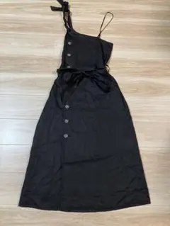 ETRE TOKYO ワンショルダー　エプロンワンピース　アシンメトリー