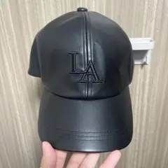 LAドジャース　レザーキャップ