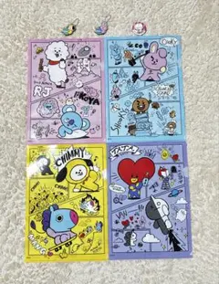 【コンプリート】くら寿司×BT21 クリアファイル全4種 ＆ おまけ3点付！