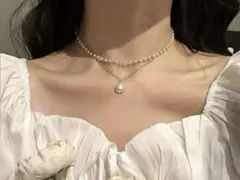 2連パールネックレス　フォーマル　卒業式　入学式　卒園式　入園式　結婚式