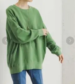 新品同様アーバンリサーチ 製品染め裏毛チュニックプルオーバー