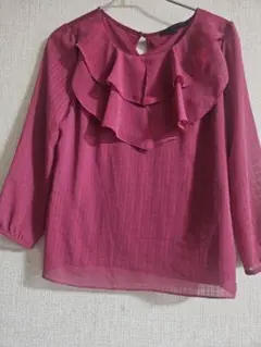 アナイ　フリル長袖ブラウス