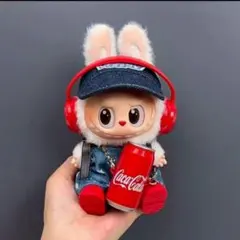 SALE！【ラブブ服⠀コーラデニム】オーバーオール　15〜17cm対応 ぬい服