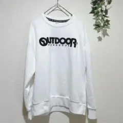 【OUTDOOR PRODUCTS】キッズ 150 白　トレーナー　裏起毛なし