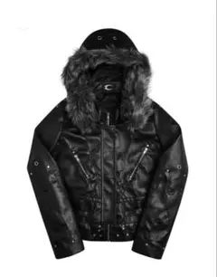 Xfrm leopard coated fur jacket 黒豹 V系 y2k Xfrm leopard coated fur jacket 黒豹 V系 y2k - メルカリ
