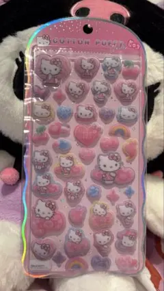 【正規品】コットンパフィーシール　ハローキティ　ピンク　サンリオ