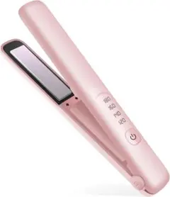 ヘアアイロン USB充電式 1台2役 4段階温度調節 LED温度表示 軽量