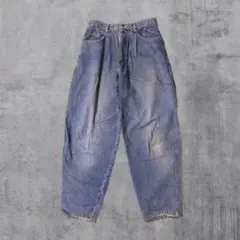 ワイド デニムパンツ ジーンズ テーパード ヴィンテージ アメカジ グランジ