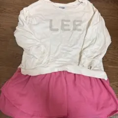 LEE 長袖ワンピース ホワイト・ピンク