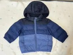 美品　UNIQLO BABY パデットパーカ 80 ブルー　冬のサムネイル