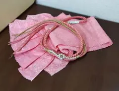 振袖用　帯締め　帯揚げ　ピンク　セット