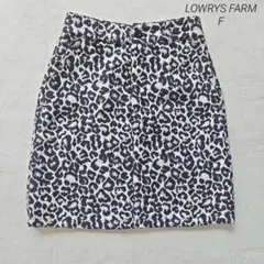 良品✨ローリーズファーム レオパード柄ローエッジミニスカート 黒×白 ヒョウ柄