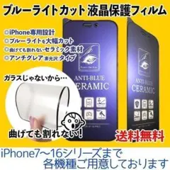 iPhone液晶保護フィルム ブルーライトカット さらさら手触り アンチグレア