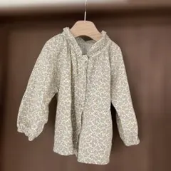 【90cm】美品 韓国子供服 花柄 長袖 ブラウス