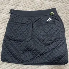 adidas ゴルフウェア キルティングスカート ブラック M