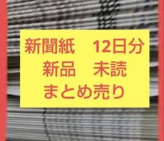 新聞紙　12部　新品　未購読