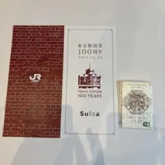 【使用可能】東京駅開業100周年記念Suica スイカ「専用台紙付き」のサムネイル