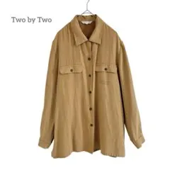 Two by Two 長袖シャツ フェイクスエード レディース 11号 日本製