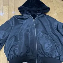 黒 MA-1 ジャケット フリース