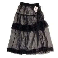 フレアスカート黒