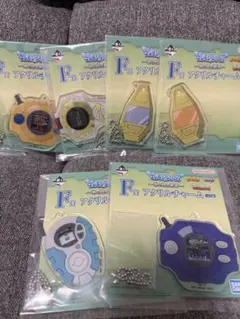 一番くじデジモン　アクリルチャームセミコンプ６点