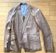 タイムセール【レア】羊革 テーラードジャケット レザージャケット