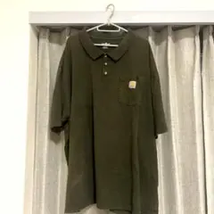 【美品】Carhartt ポロシャツ 2XL カーキ オーバーサイズ カーハート